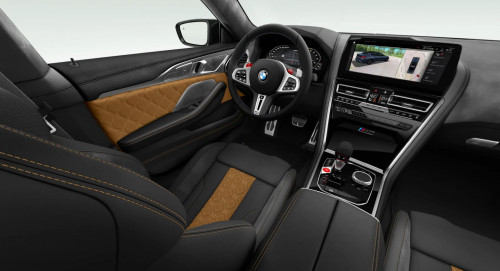 BMW_The new M8_2023년형_M8 Gran Coupe Competition_color_int_Full leather 'Merino' Alcantara combination Black contrast stiching Midrand Beige.jpg